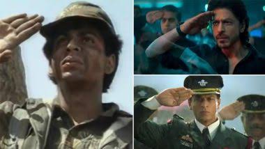 Shah Rukh Khan responds to fan who creates collage showing his transformation in similar role from Fauji to Pathaan