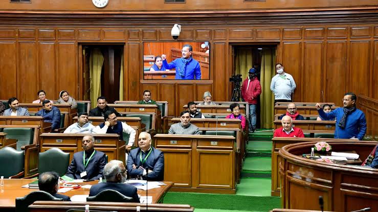 Winter session: 4 BJP MLAs marshalled out of Delhi Assembly over protest against AAP, polluted Yamuna water