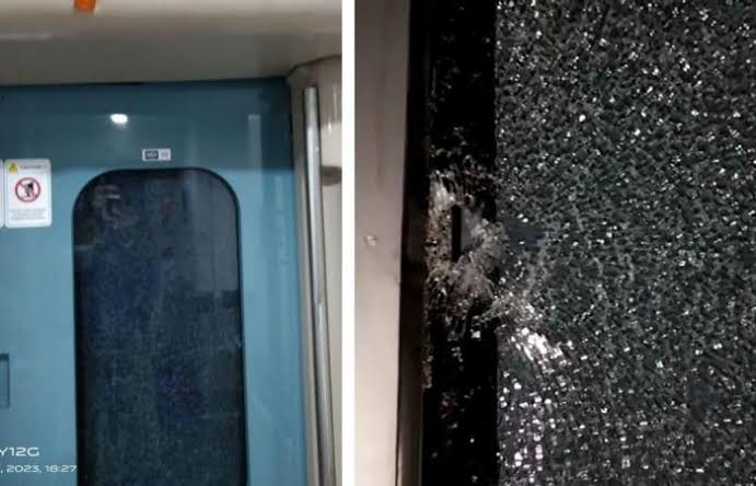 Miscreants throw stones at Vande Bharat Express in West Bengal’s Malda district, damaging window glass 