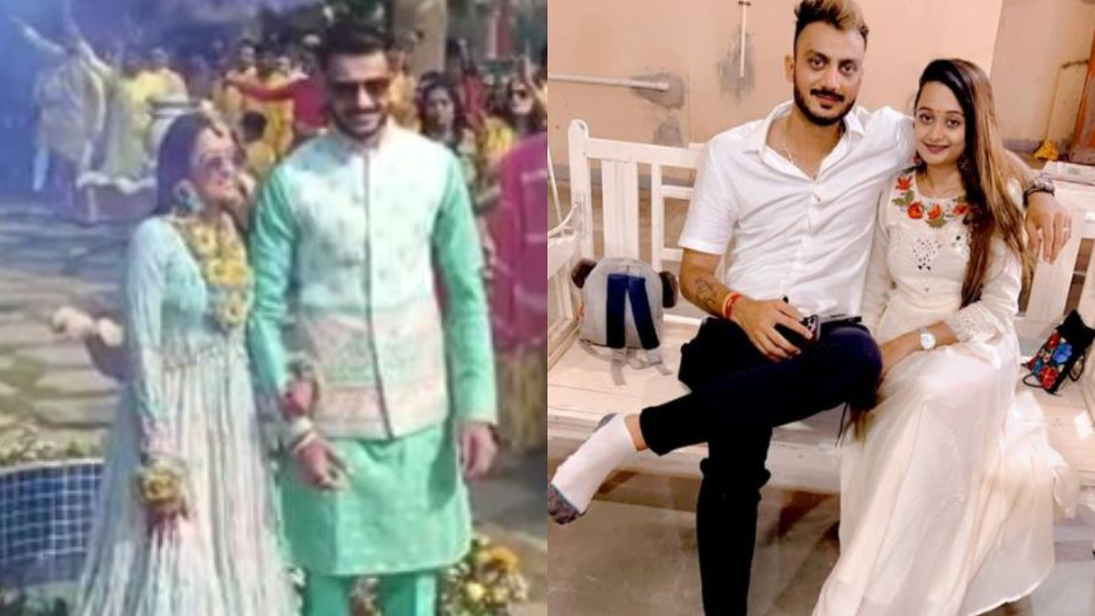 India off-spinner Axar Patel ties knot with Meha Patel in Vadodara. See wedding pics