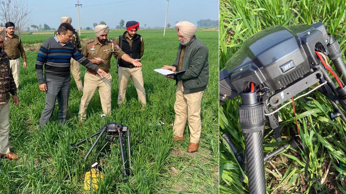 Security forces shot down a six-wing drone in Punjab’s Amritsar near India-Pakistan International border