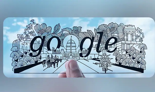 74th Republic Day 2023: Google created a ‘doodle’ displaying ‘hand-cut paper’ art, parade depicted