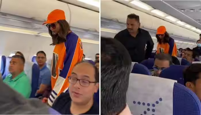 Watch: Actress Deepika Padukone spotted travelling in an economy class in IndiGo Flight; Video goes viral