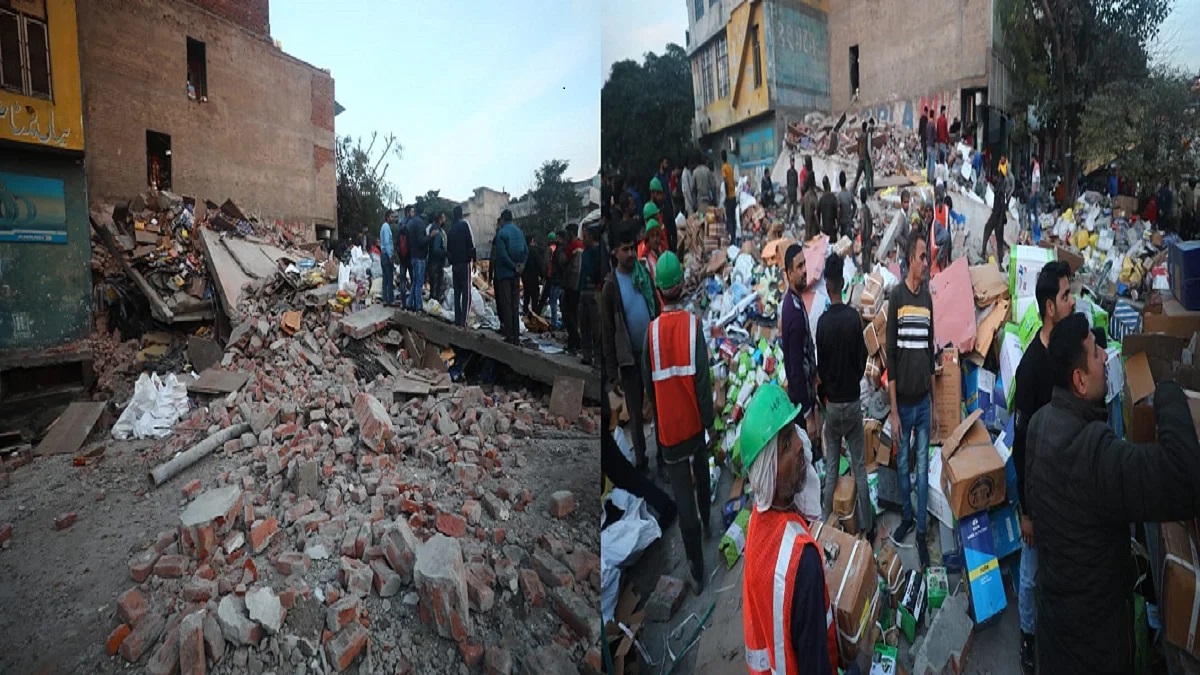 Three-Storey building collapses at Narwal yard in Transport Nagar in Jammu, no casualties reported