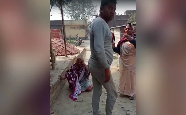 On camera: Old woman brutally assaulted in UP after an argument over water supply; Case registered