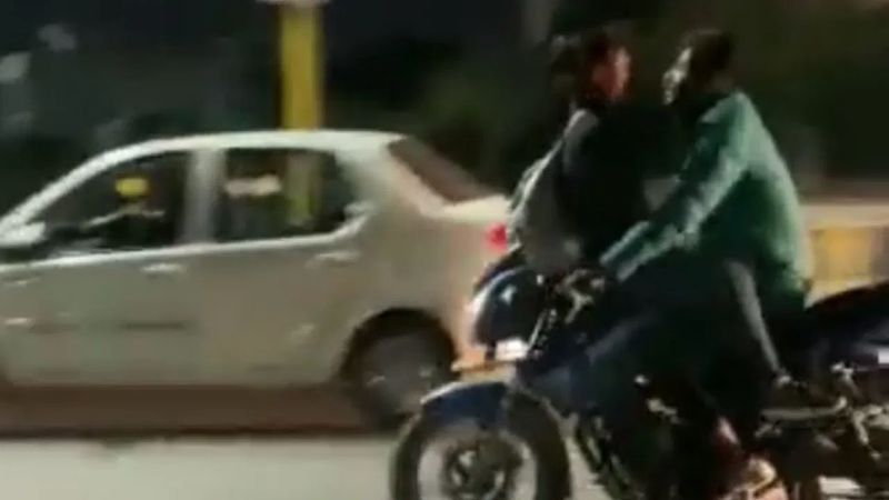 Watch: After Lucknow, video goes viral of Ajmer couple romance on moving bike, case registered