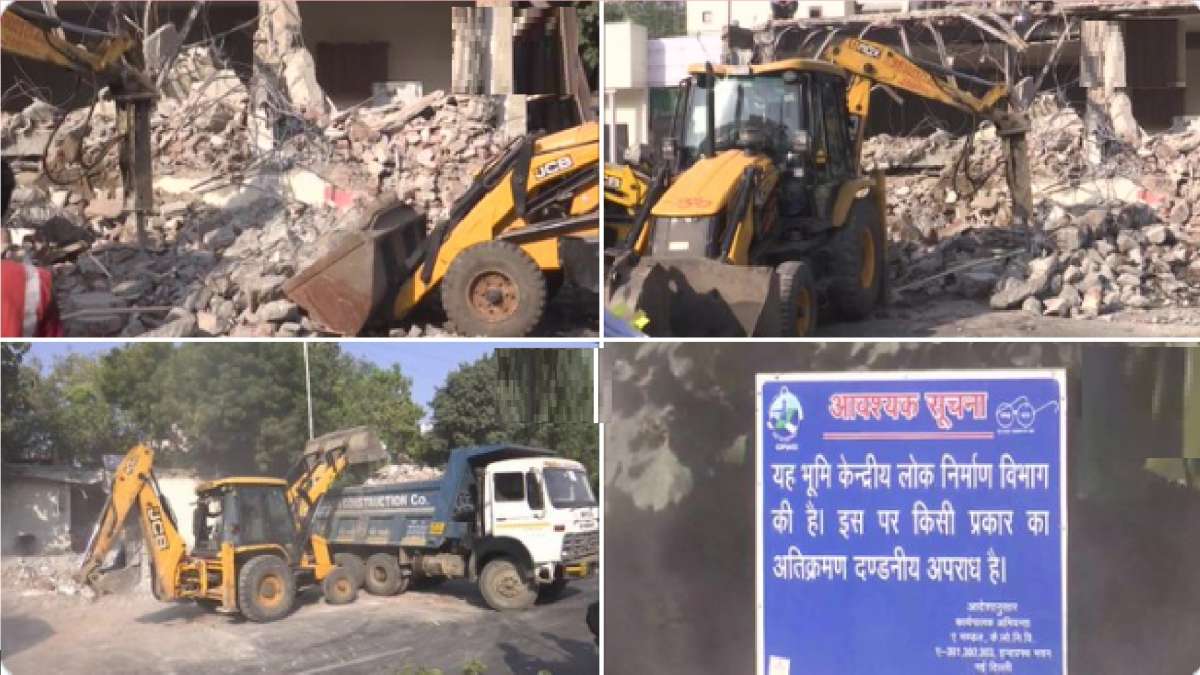 PWD razed a temple and a mosque at Delhi ITO area as part of an anti-encroachment drive