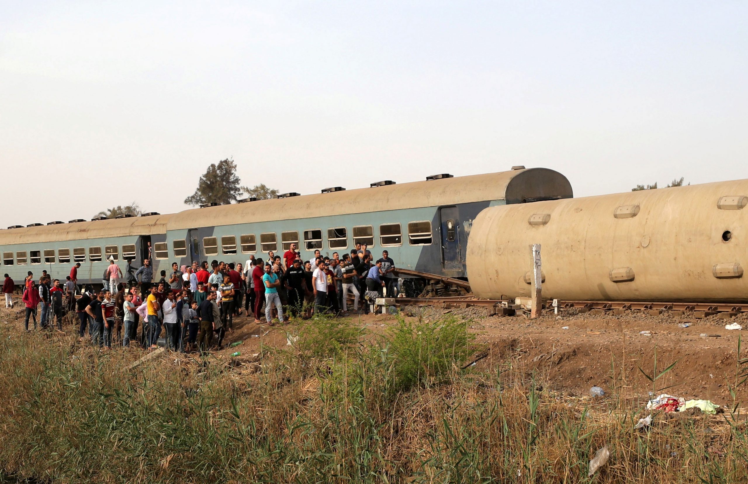 2 killed and 16 injured as train accident in Northern part of the Egyptian capital