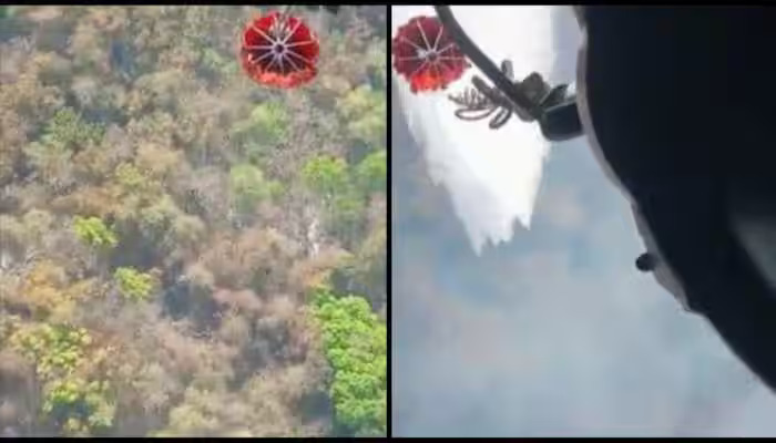 Goa Forest Fire: IAF Mi-17 helicopter dispense over 25,000 litres of water over affected areas | Watch