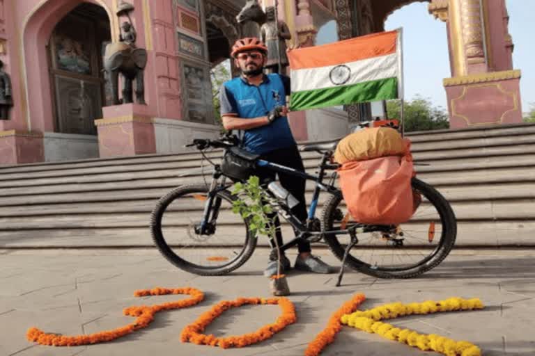 Narpat Singh Rajpurohit sets world record for cycling long distance, plants 93,000 saplings during journey