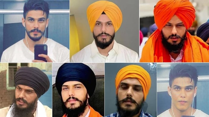 Punjab cops shares 7 looks of Amritpal Singh, suspects he might have changed appearance