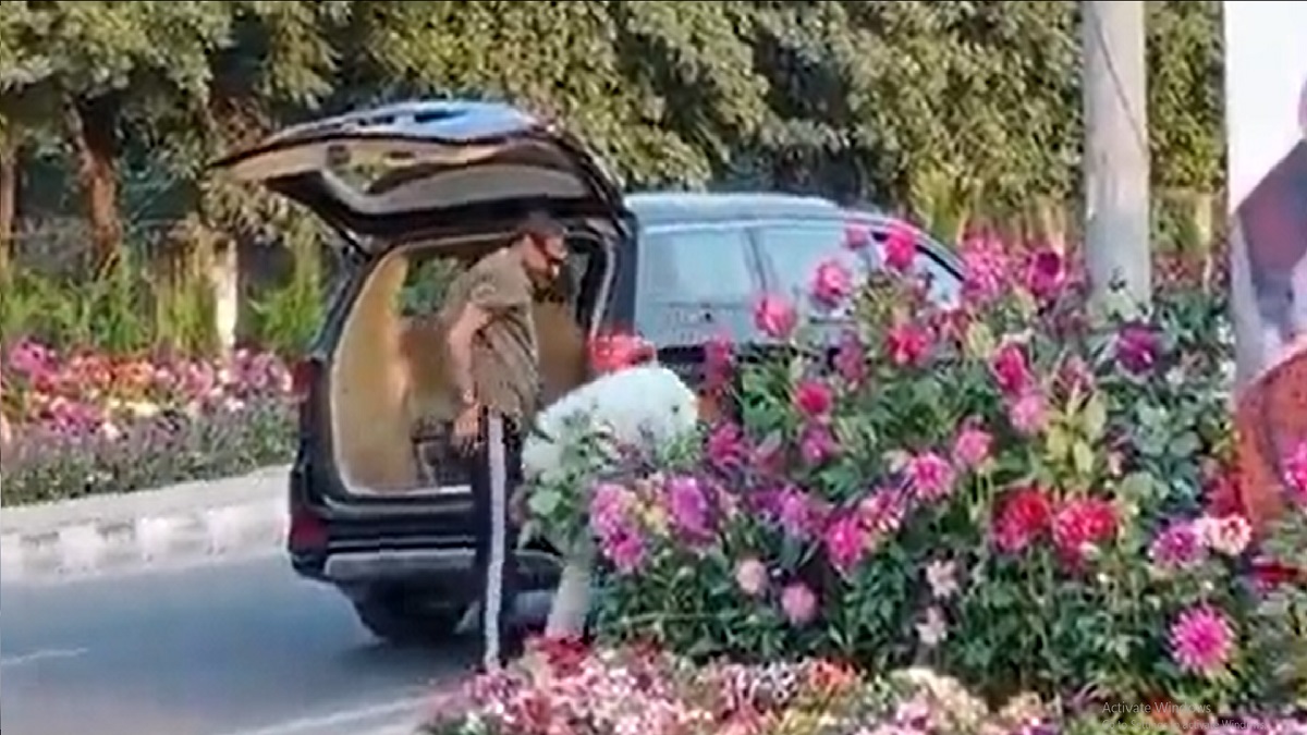 Gurugram man in ‘luxury car’ whose video went viral for stealing flower pots put out for G20 Summit, Arrested