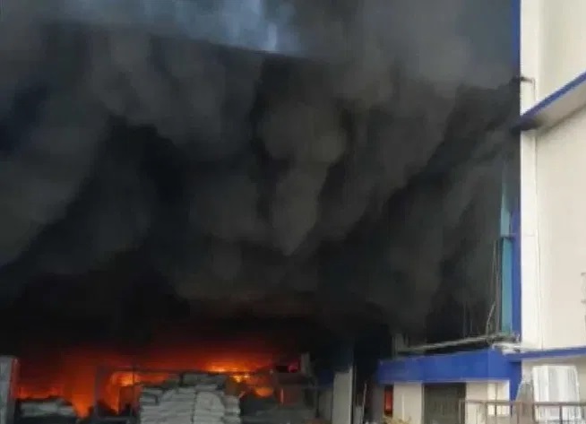 Gujarat: Huge fire breaks out at packaging company in Valsad; Fire tenders present at spot