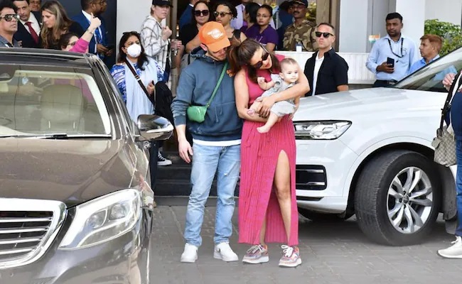 Priyanka Chopra, husband Nick Jonas clicked happily with daughter Malti Marie for the first time at Mumbai airport| Watch