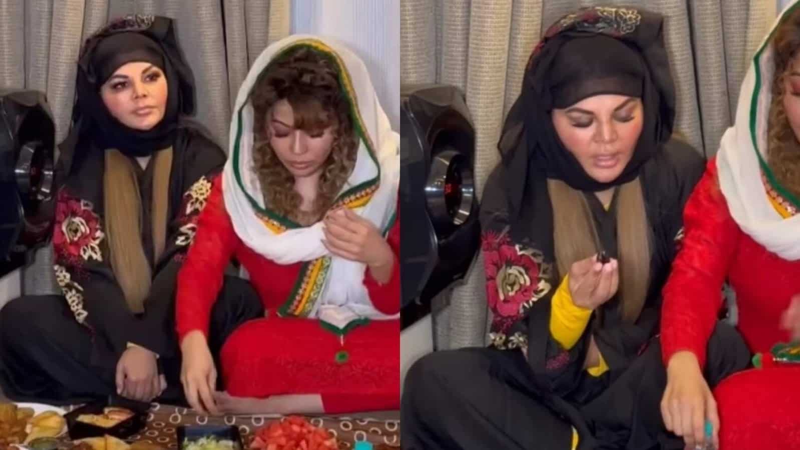 Rakhi Sawant wearing burqa iftar party with friends, users trolled, said- gimmick