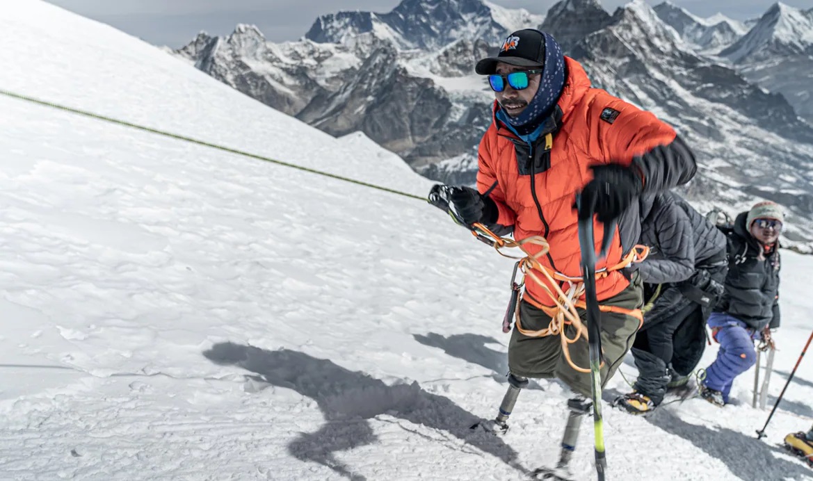 Ex-British Gurkha soldier scripts history, climbs Mt Everest with artificial legs