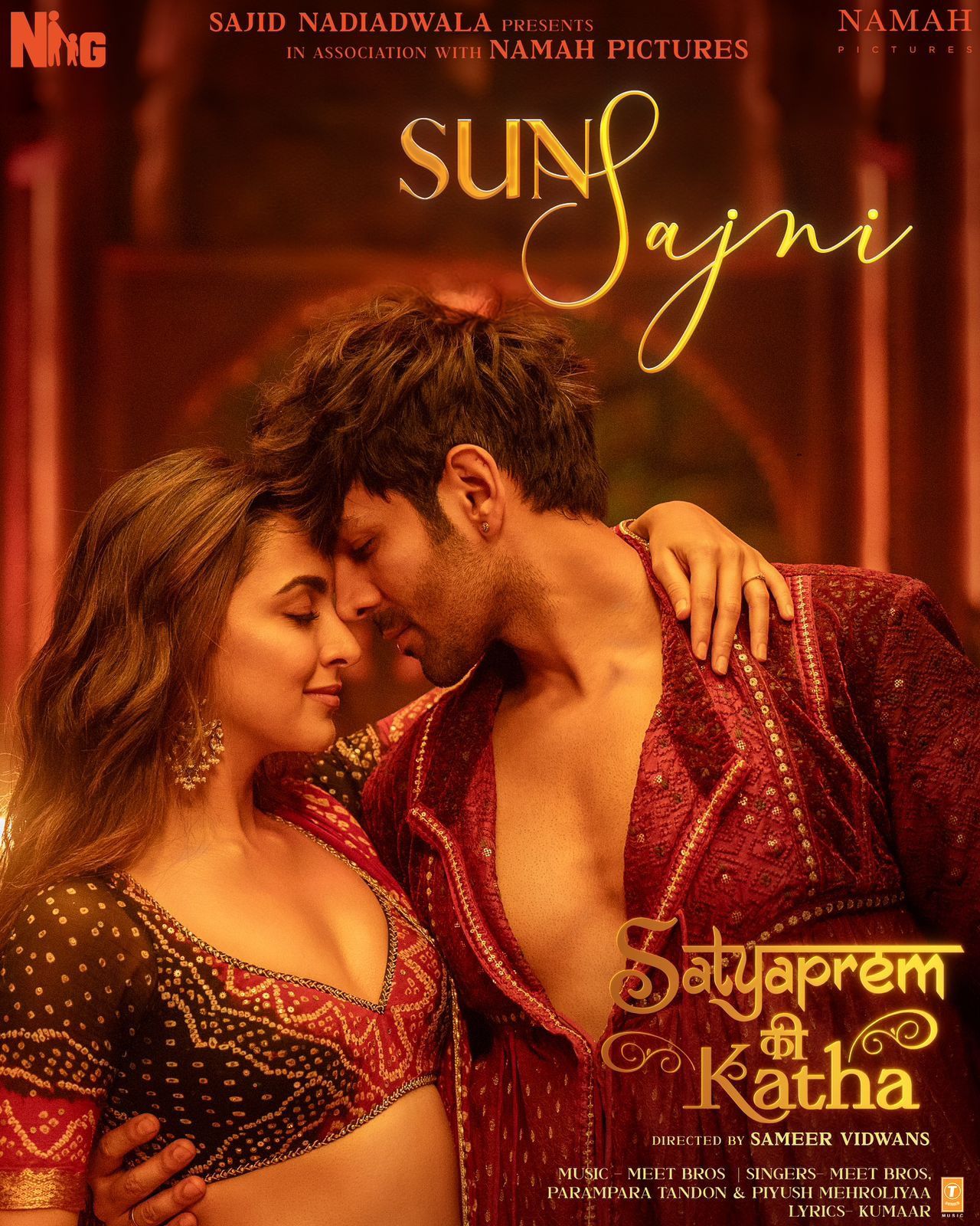 Karthik Aryan-Kiara Advani seen dancing to Garba beats in new song ‘Sun Sajni’ from ‘Satyaprem Ki Katha’ | Watch