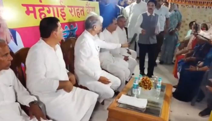 Ashok Gehlot throws mic at floor while addressing public event in Barmer
