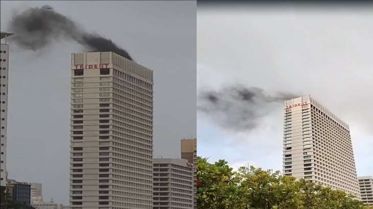 Mumbai: Fire breaks out at Trident Hotel building, smoke coming out from top floor | Watch