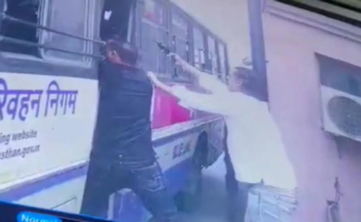 On CCTV: 8 Men take turns to shoot gangster in crowded Rajasthan roadways bus