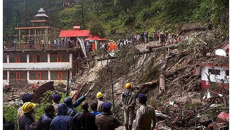 Devastation due to cloudburst-landslide in Himachal, 51 dead, many missing