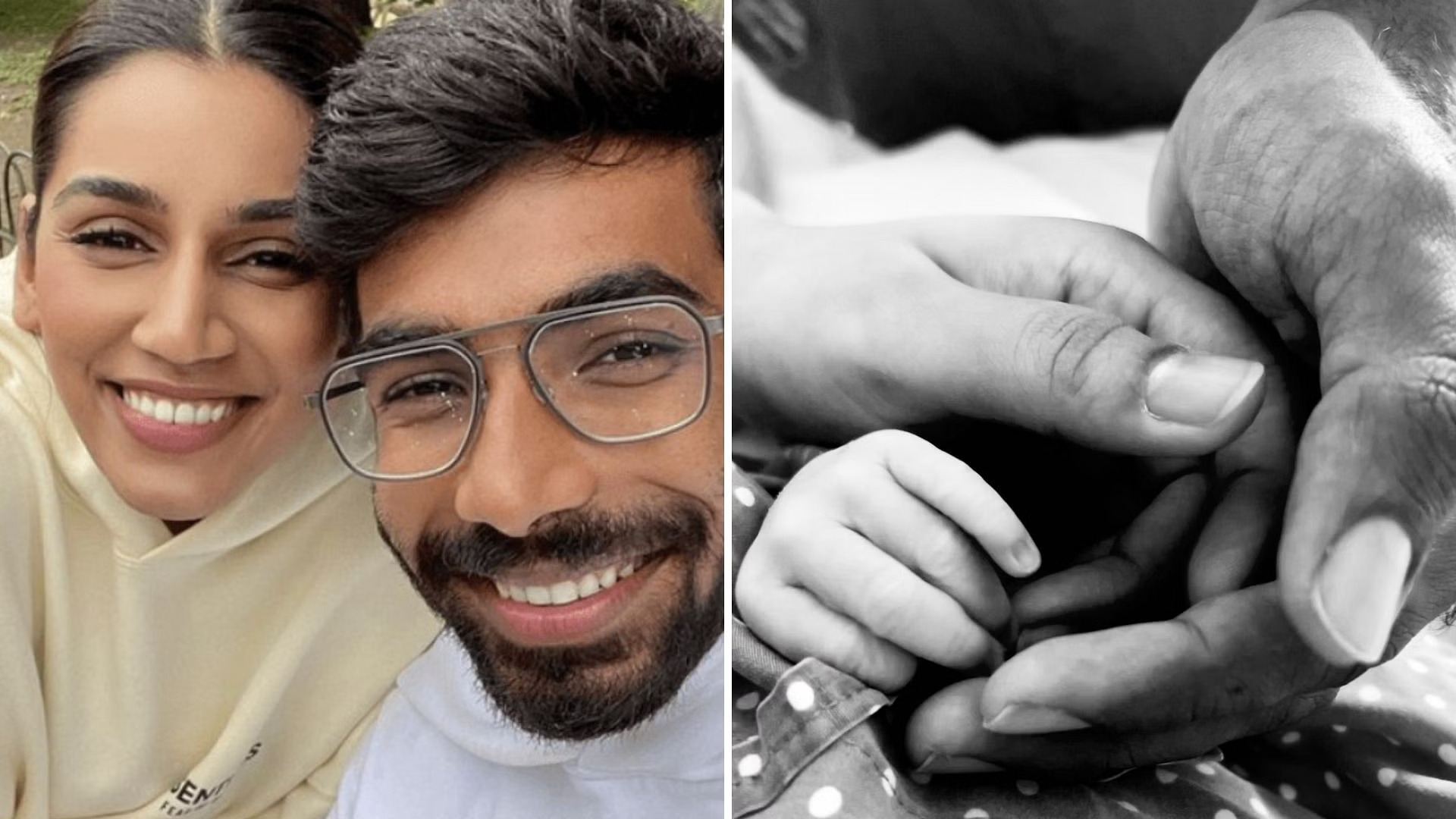Jasprit Bumrah-Sanjana Ganesan blessed with a Baby Boy, shares name and pic on social media