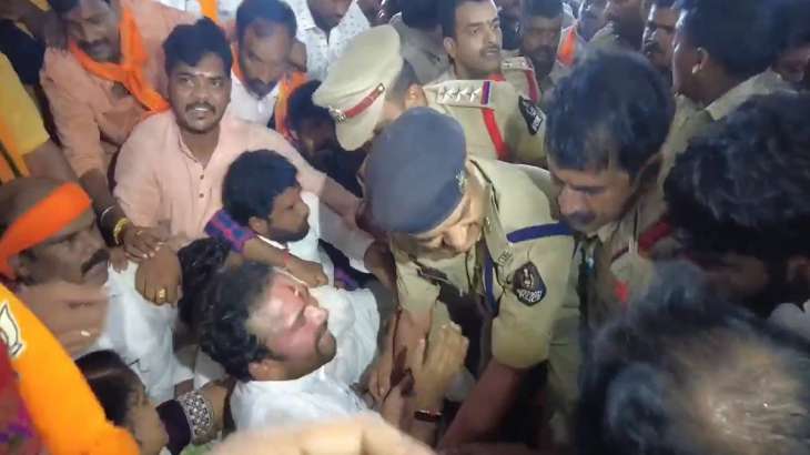 Telangana BJP president G Kishan Reddy arrested during 24-hour hunger protest against govt
