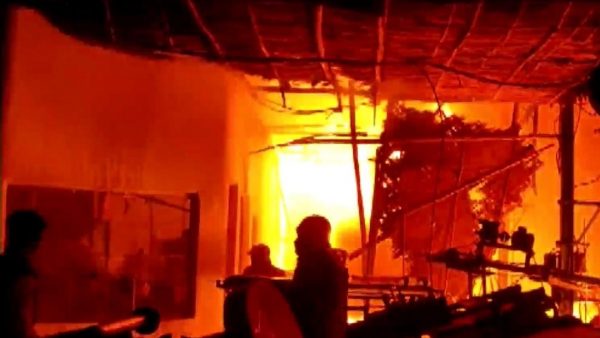 West Bengal: A massive fire breaks out at Naxalbari Bazar in Siliguri