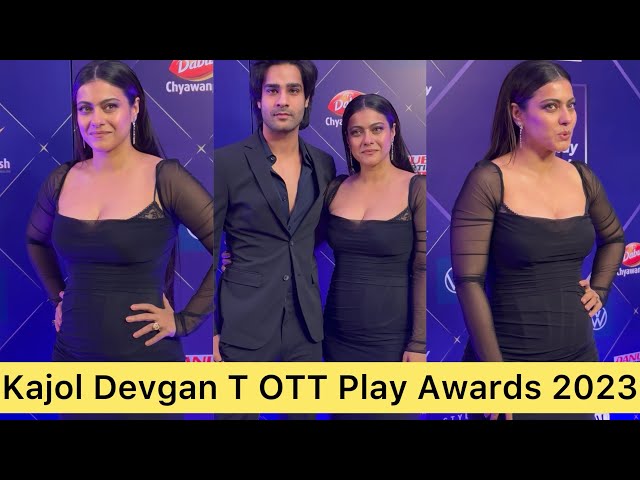 Kajol wins Best Debut in a stunning black outfit at OTTplay Awards