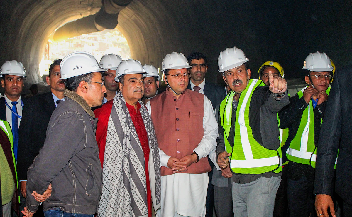 Uttarakhand Tunnel Collapse: Nitin Gadkari and CM Dhami to Inspect Rescue Operations on Day 8