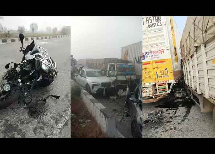 2 Businessmen riding Harley Davidson killed in multiple vehicles collision on KMP Expressway | Video