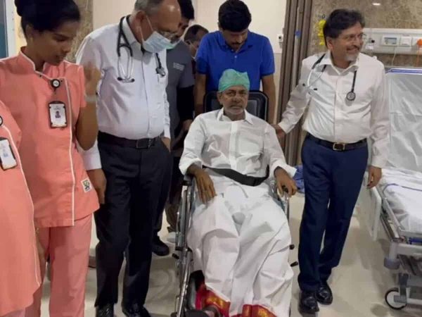 Telangana: Former Chief Minister KCR discharged from Hyderabad hospital