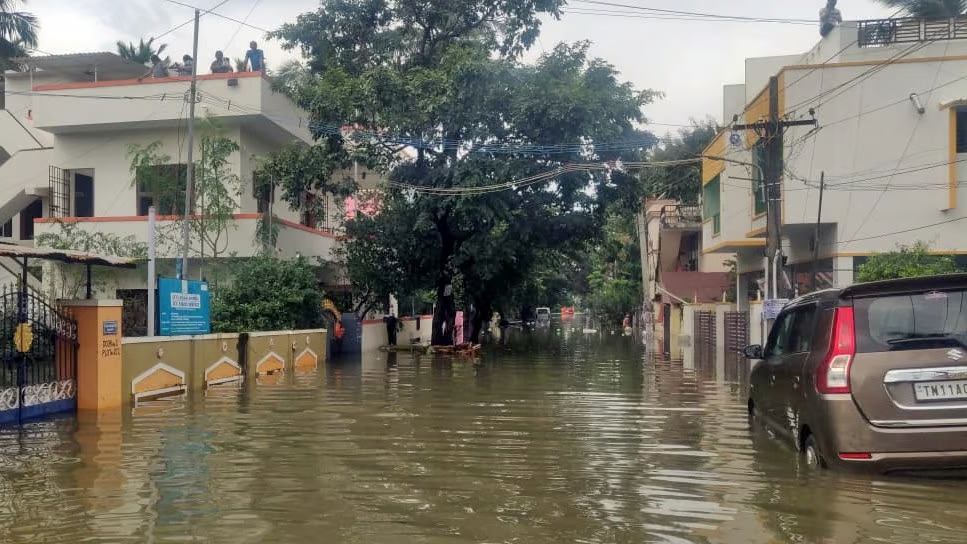 Chennai Flooding: Rajnath Singh Conducts Aerial Survey as City Strives for Normalcy