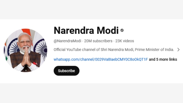 PM Modi Surpasses 200 Million YouTube Subscribers, A Global Milestone