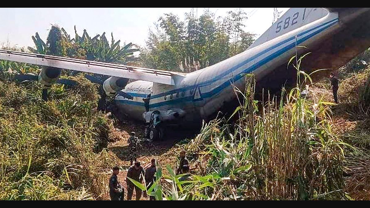 Myanmar Military Plane Crash-Lands in Mizoram After Overshooting Runway
