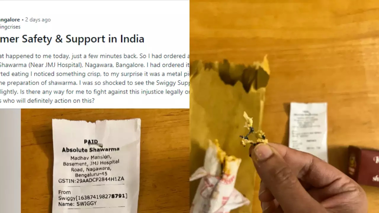 Bengaluru man gets metal piece in Swiggy-ordered food, Company offers Rs 50 refund
