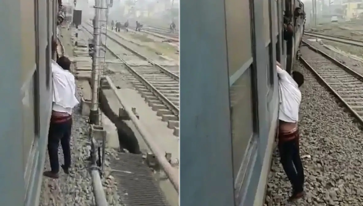 Bihar: Passenger drags robber 1 km along moving train in failed phone snatching bid | Watch