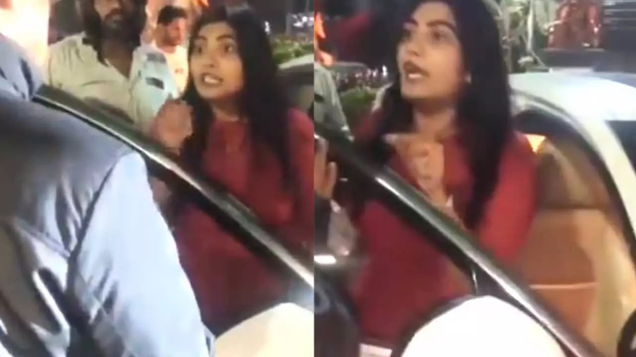 Video of Telugu actress Sowmya Janu assaulting traffic cop, hurling abuses on Hyderabad road goes viral