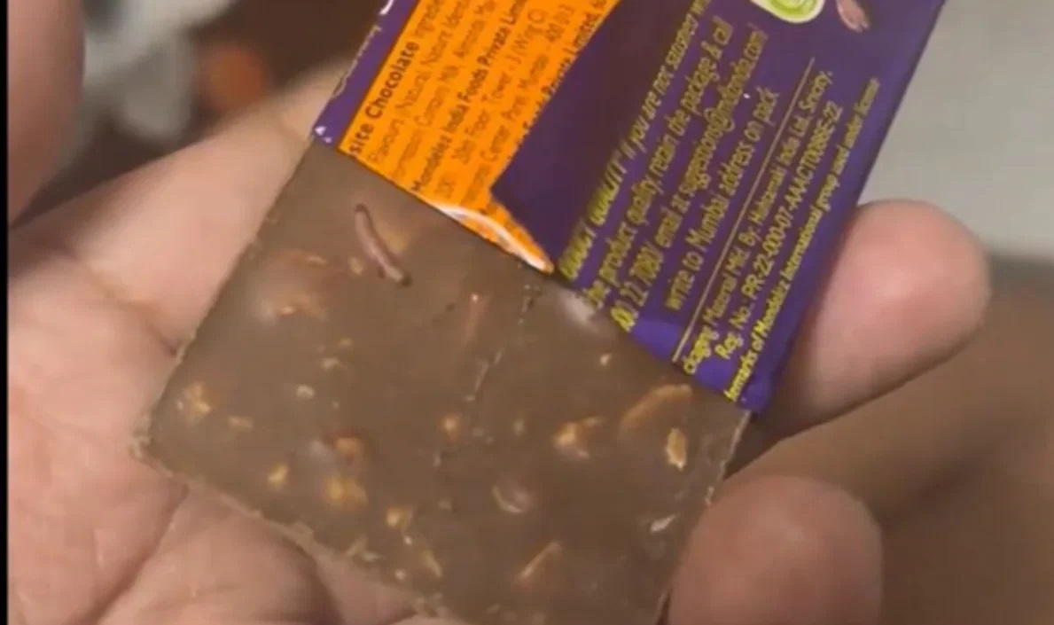 Hyderabad man discovers worm ‘Crawling’ in Dairy Milk chocolate, Cadbury reacts | Watch