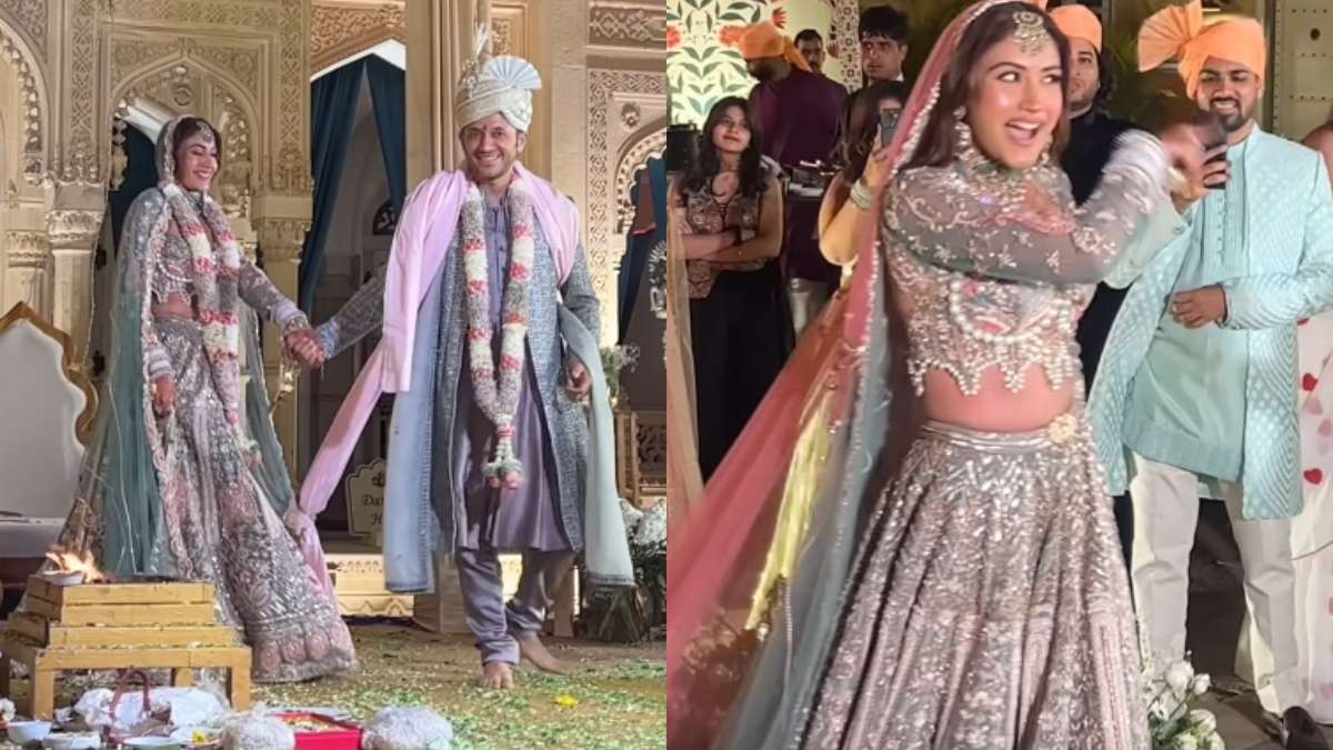 TV actress Surbhi Chandna exchanges vows with long time boyfriend Karan Sharma in Jaipur | See pics