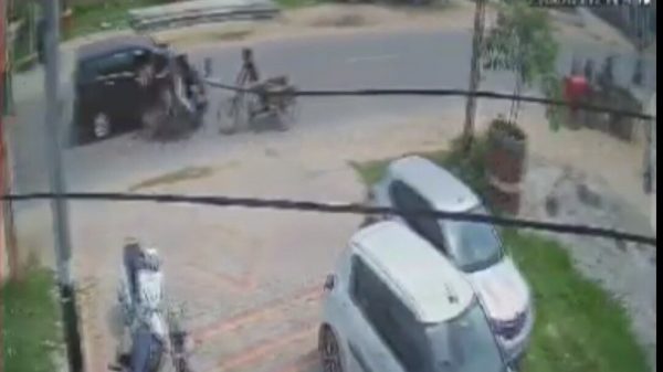 Caught on CCTV camera: 2 people dead after speeding car tosses them into air in UP