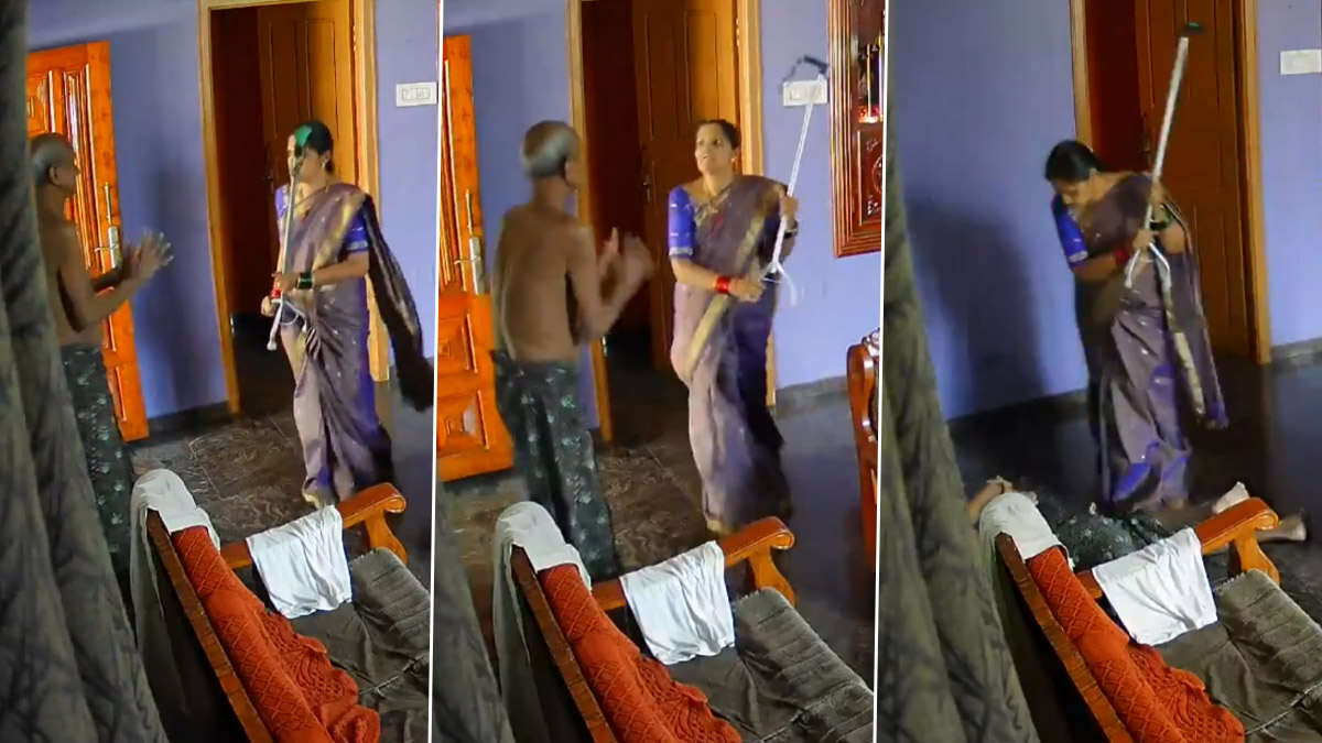 Woman brutally assaults father-in-law, 87, with walking stick at Mangaluru home; arrested | Video