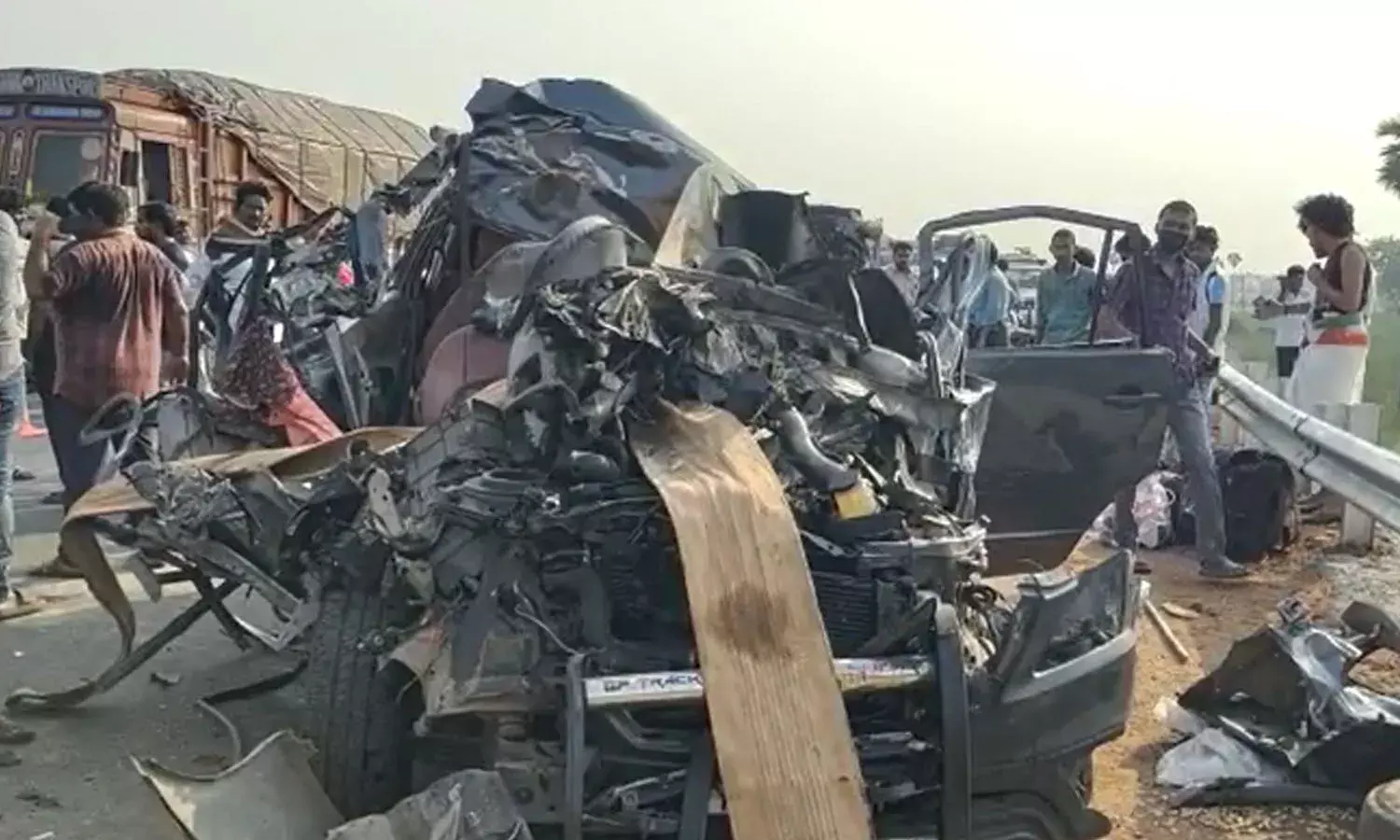 Fatal Collision in Andhra Pradesh: Three Killed, Two Critical in Car-Lorry Crash
