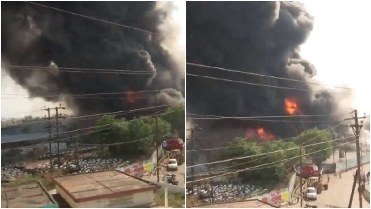 Chhattisgarh: Massive fire engulfs power distribution company in Raipur’s Kota prompts swift evacuation
