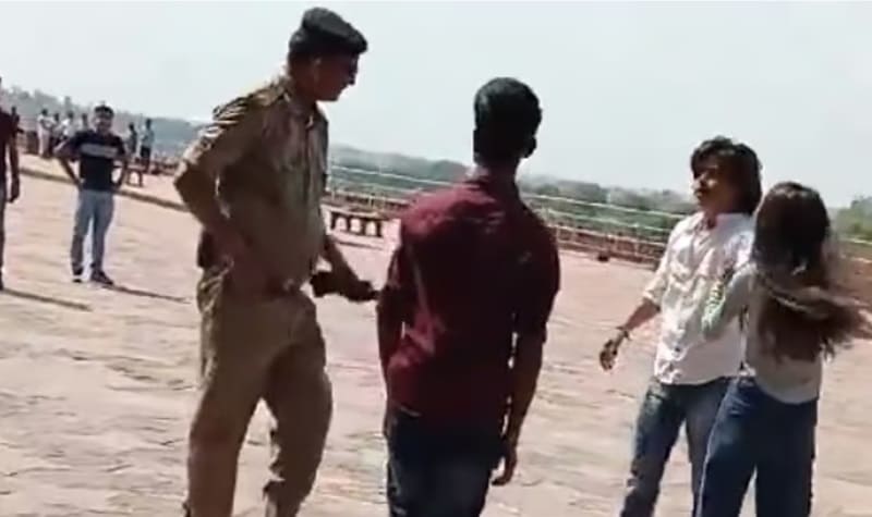 Watch: On-duty CISF official pushes, slaps tourist over making Instagram reels at Taj Mahal