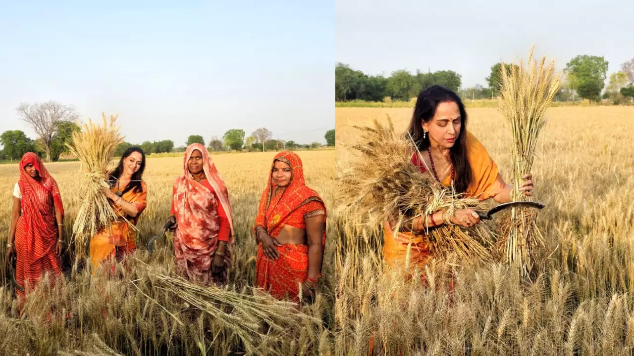 Hema Malini’s Heartwarming Gesture: Supporting Women in Fields During Campaign