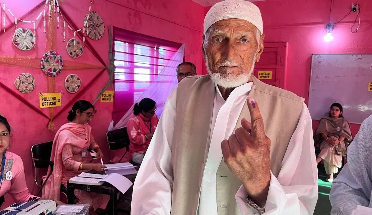 102-Year-Old Voter Makes History at Jammu Polling Booth
