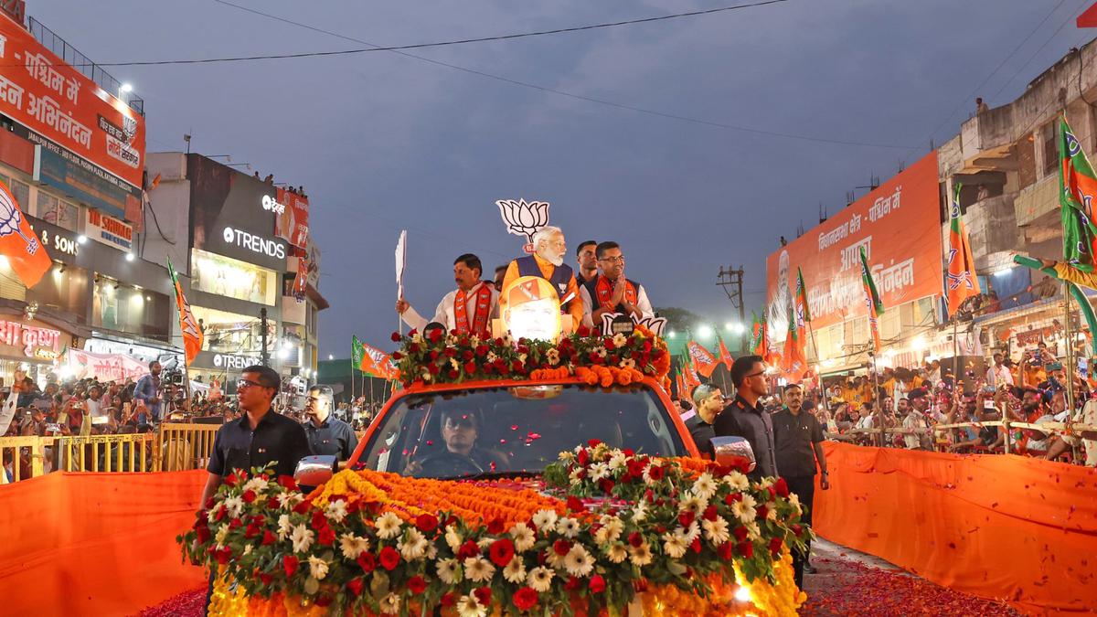 Modi’s Jabalpur Roadshow Sets Sights on Six Key Madhya Pradesh Seats for First Poll