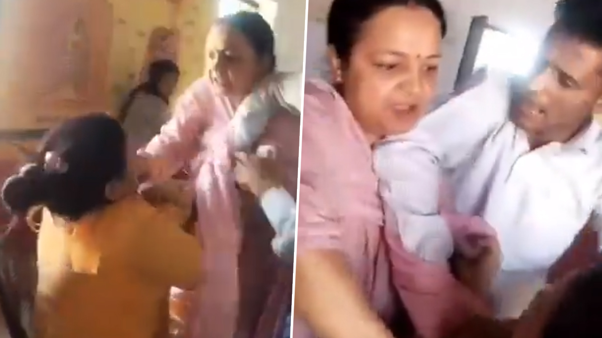 Video of school headmistress and teacher involved in physical fight in Agra goes viral