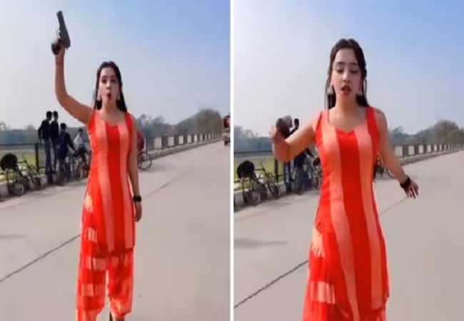 Viral video: Influencer brandishes pistol for Instagram reel on Lucknow highway, UP Police into action